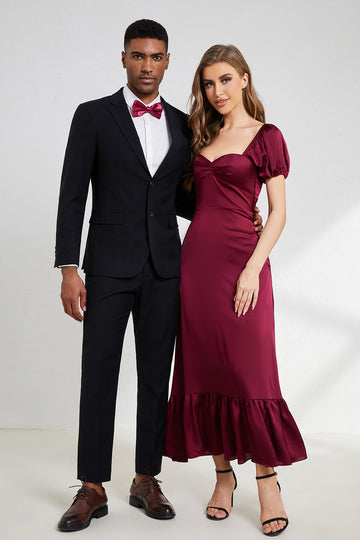 Black Notched Lapel Men Homecoming Suits